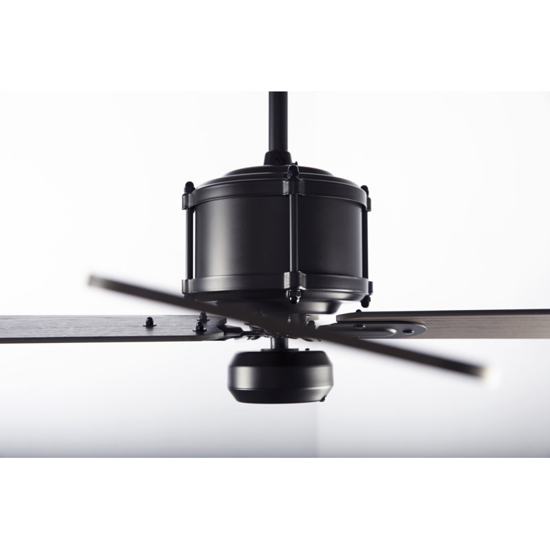 Industry Downrod Ceiling Fan, Remote Control, Graywash, Dark Bronze
