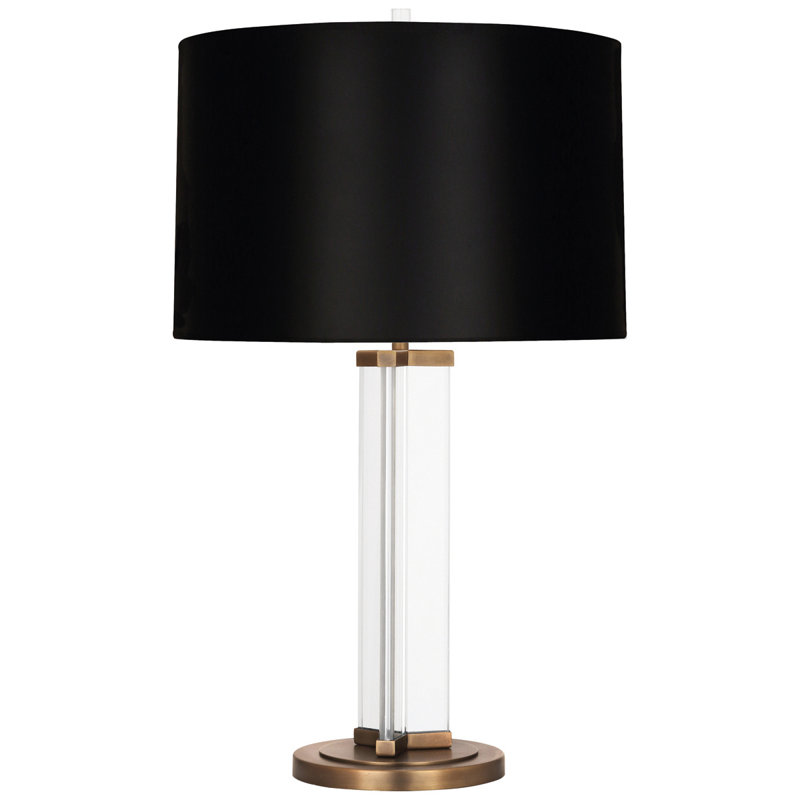 Lampe de table 29,25 po Fineas, Peinture en noir, Nickel poli