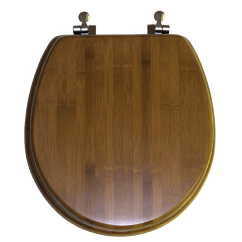 Siège de toilette rond lisse à impeccablement stylisé nature bambou