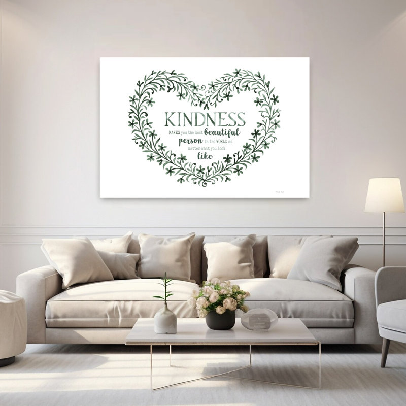 «Kindness Heart», art contemporain abstrait, H 40 po x l 60 po