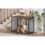 47'' Dog Crate Dog Cage Furniture With 3 Doors,For Large & Medium Dogs.Rustic Brown-125225462