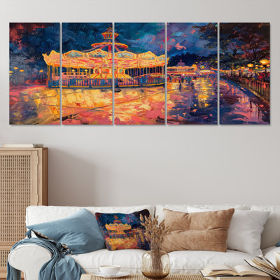«Amusement Parks Carrousel Electric Dreams», ensemble d'art mural «Amusement Parks»