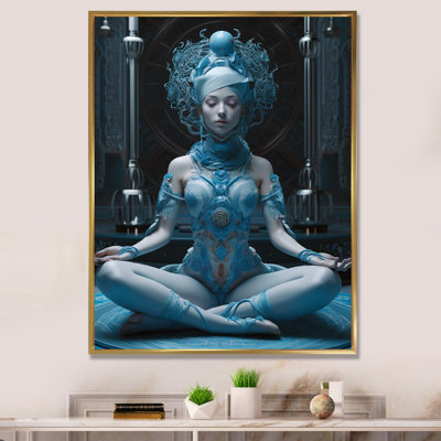 «Blue Yogini Meditation Spiritual Grace» sur toile