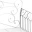 Banc de jardin, banc d'extérieur avec accoudoirs