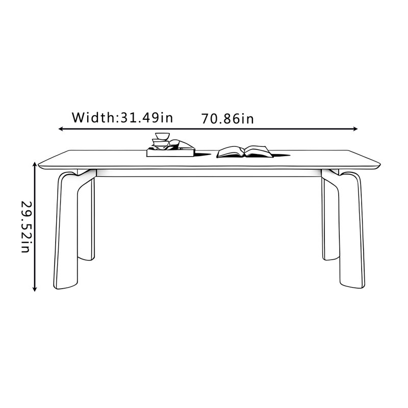 Arlontae, 29.52"H x 70.86"L x 31.49"W