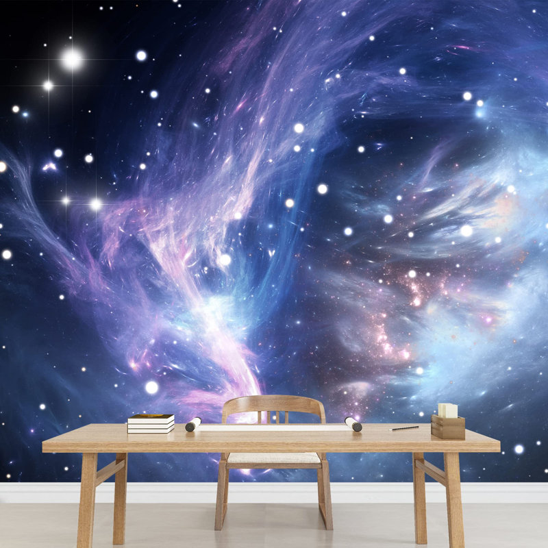 Planet In Outer Space Galaxy Border, 66" L x 96" W
