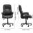 Executive Office Chair, 500lbs Capacity with Adjustable Lumbar Support, High Back PU Leather Office Chair Ergonomic for Back Pain, Black