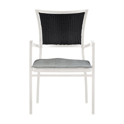 Aire Stacking Patio Dining Armchair With Cushions