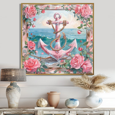 Décoration de bord de mer rose, vert et bord de mer rétro - IV