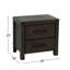 2 tables de chevet pour la chambre à coucher - plateau en bois massif et poignées en métal avec poignées à 2 tiroirs