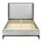 1pc Eastern King Size Upholstered Wing back Design Bed Gray Wooden Trim Premium Fabric Bedroom Furniture-745284763