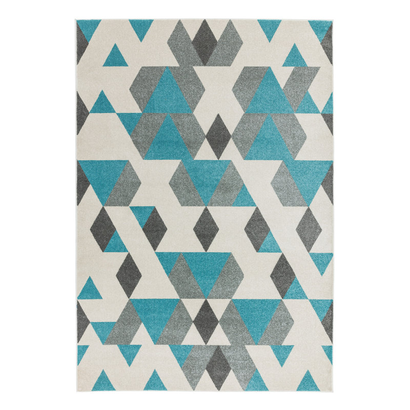 Banda Flatweave Blue/Grey Area Rug, Rectangle 120 x 170cm