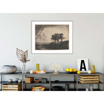 The Three Trees by Rembrandt van Rijn - Framed Giclee Print