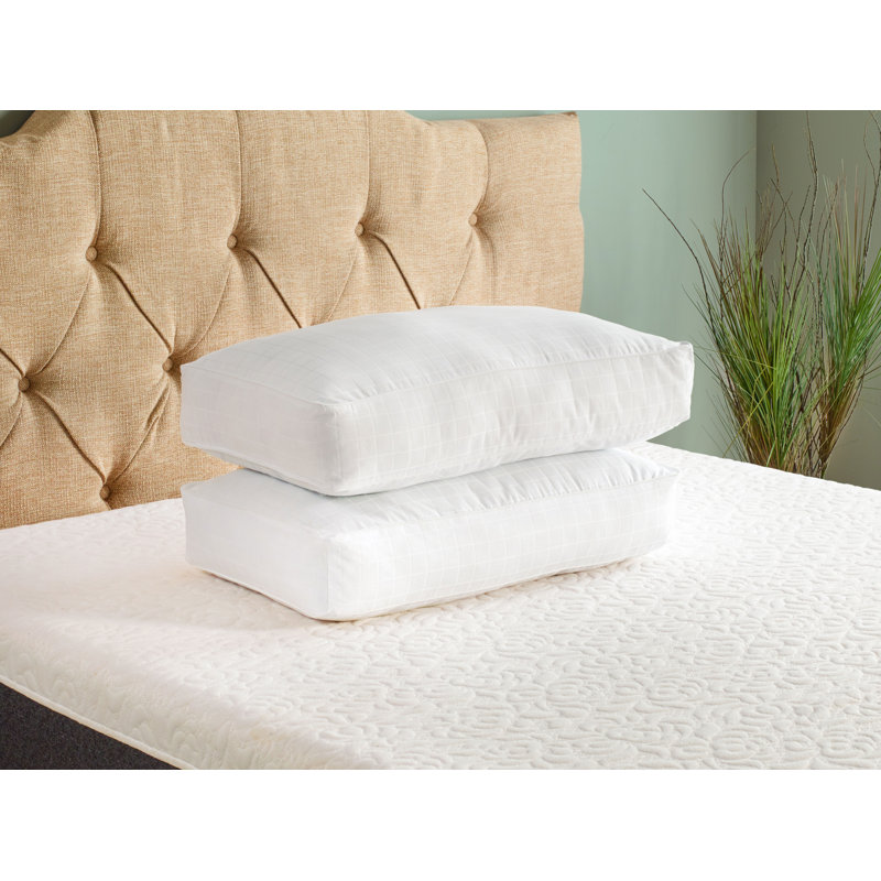 Queen White Cotton Gel Fiber Side Sleeper Pillow
