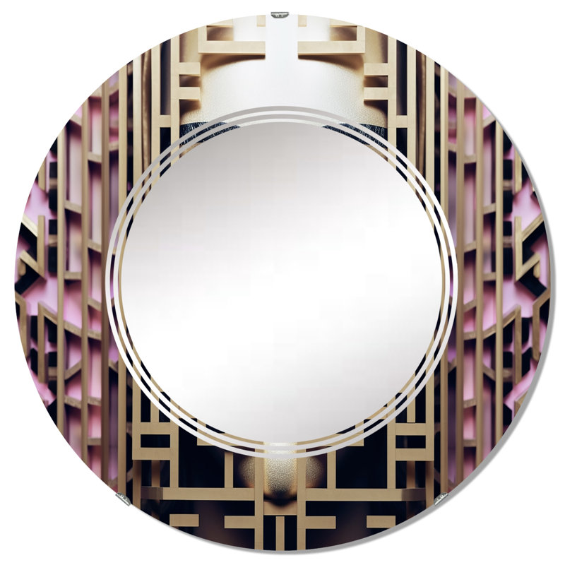 Desinata - Miroir mural moderne rond, 32 po x 32 po