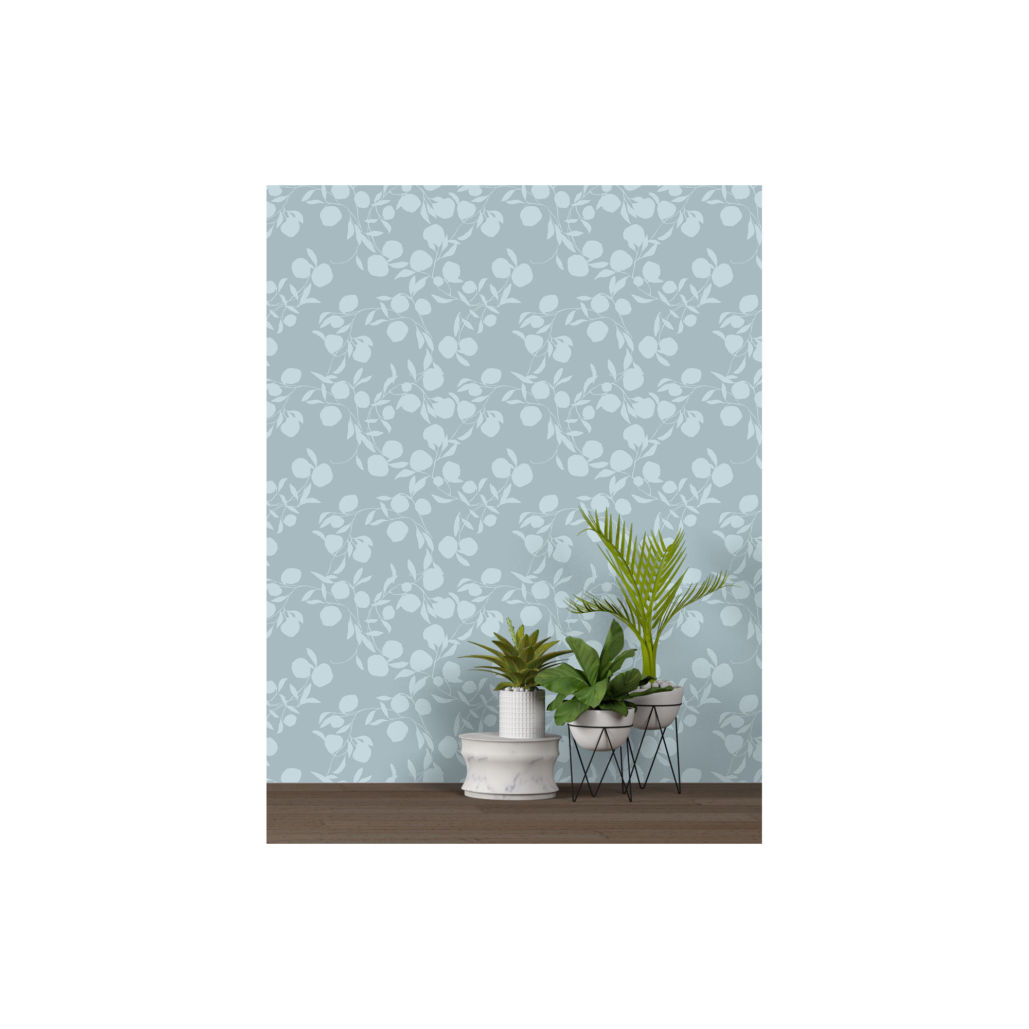 Keller Floral Wallpaper, Blue