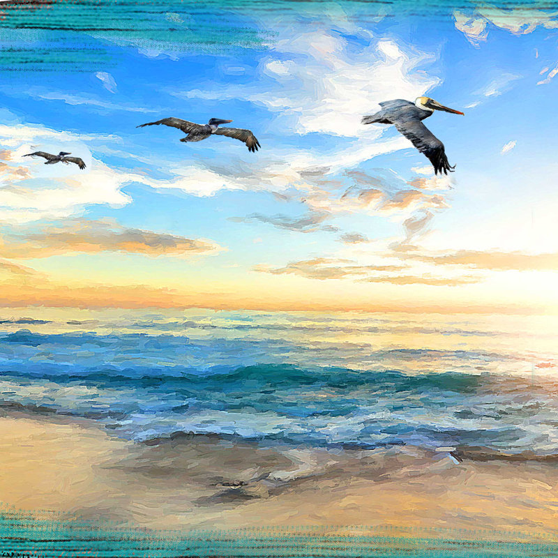 Murale de porte Sunset Surf Diminutive