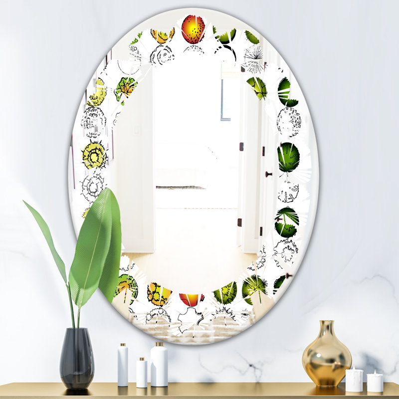 Miroir mural Leaves, H 31,5 po x l 23,7 po