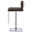 Tabouret de bar réglable noir et chrome pour le bureau à domicile-843753655