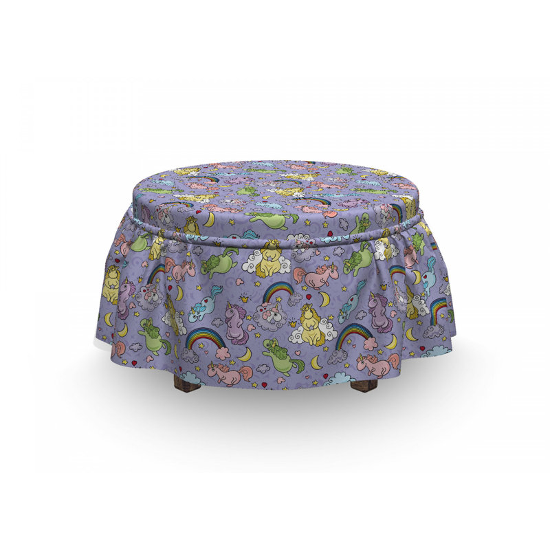 Housse pour repose-pieds à coussins carrés / rectangulaires, Motif 2