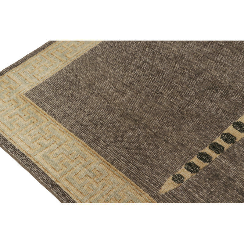 Distressed Homage Hand Knotted Wool Animal Print Area Rug, Rectangle 8' x 10'
