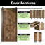 5-in-1 Design 80" Colour Solid Pine Unassembled Door with Black Rustic Installation Hardware Kit-89213779-89213775