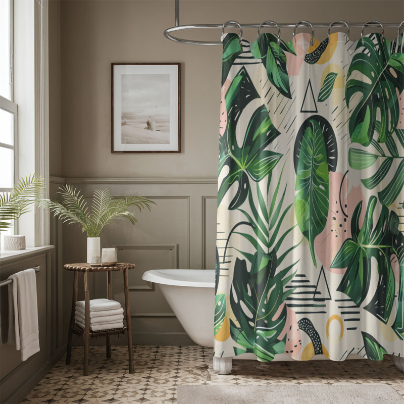 Palm Leaves - Premium Shower Curtain, 74"H x 71"W