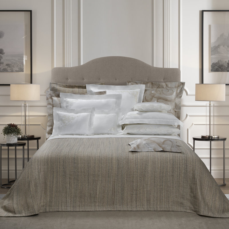 Boucle By DEA Coverlet, King Coverlet / Bedspread, Beige/Gold