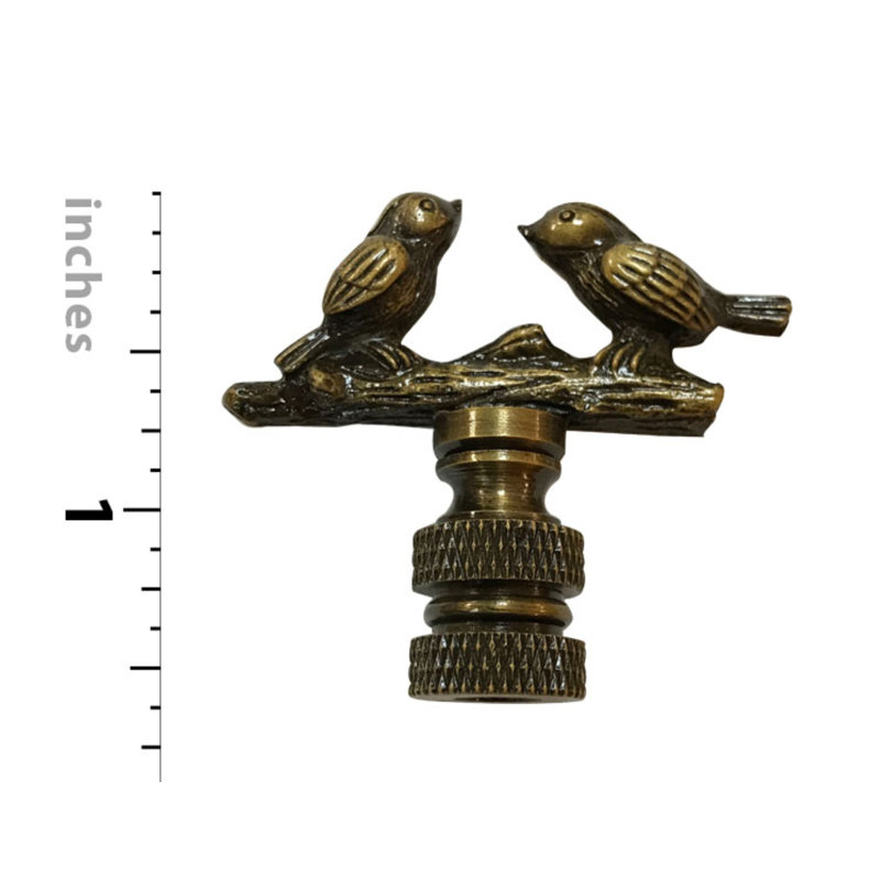 Birds on Tree Branch Lamp Finial