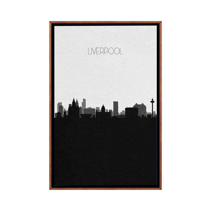 Liverpool, United Kingdom City Skyline by Ayse Deniz Akerman - Print on Canvas
