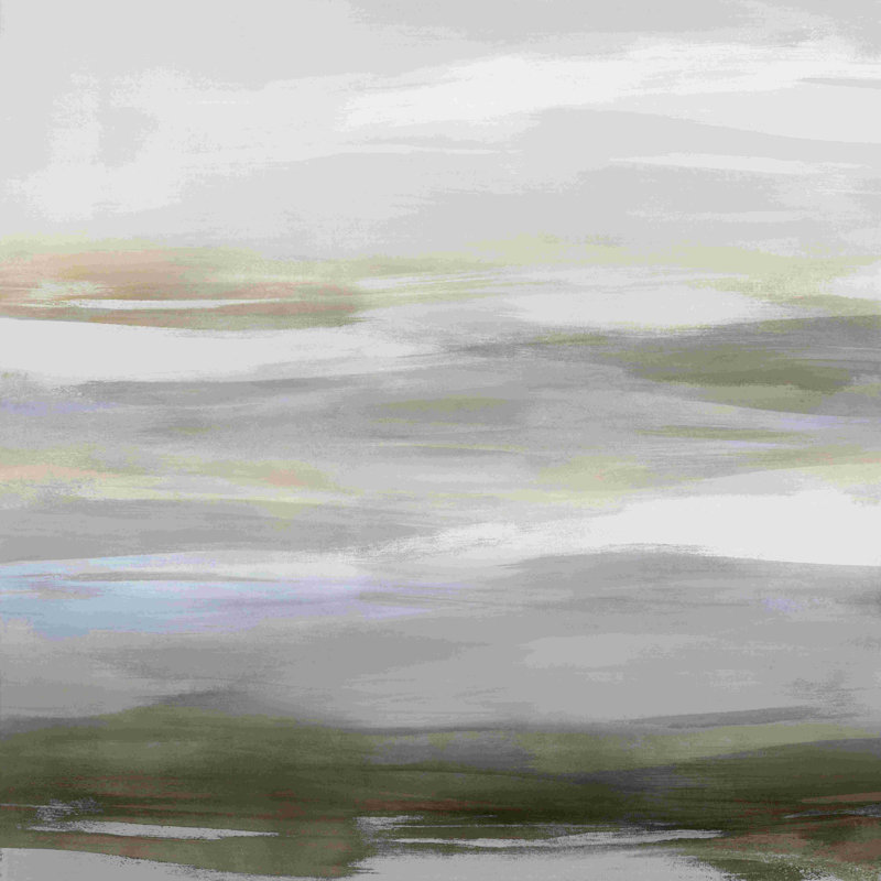 «Gray Abstract Landscape», reproduction sur toile tendue, H 12 po x l 12 po