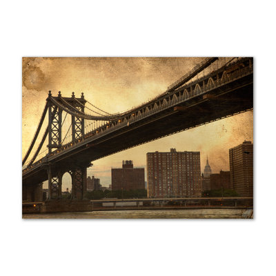 Manhattan New York - Wrapped Canvas Print