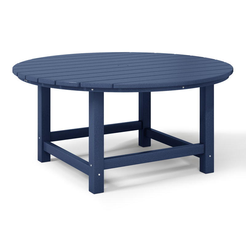 Laguna Outdoor Poly Adirondack 38" Round Coffee Table, Navy