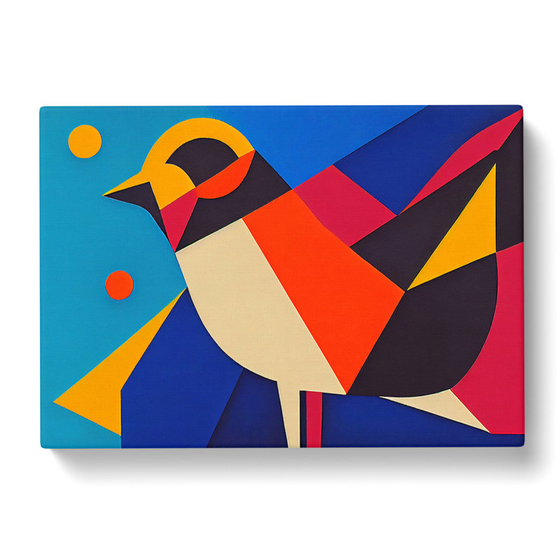 Pleasant Abstract Bird - Wrapped Canvas, 40cm H x 60cm W x 3cm D