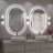 Molly Frameless LED Front Light and Back Light 3 Colors Dimmable Anti-Fog Oval Wall Bathroom Vanity Mirror-1724481912