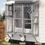 Fenêtre spacieuse à plusieurs niveaux - Tunnel intérieur / extérieur connectable, facile à installer, gris, cage de chat extensible de 61 po de profondeur pour plusieurs chats d'intérieur, espace et utilisation toutes saisons, largeur de 20,5 po