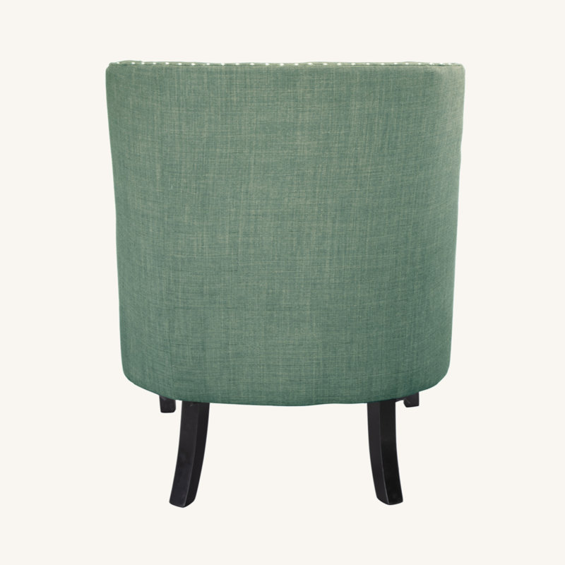 Upholstered Wingback Chair, Teal Velvet