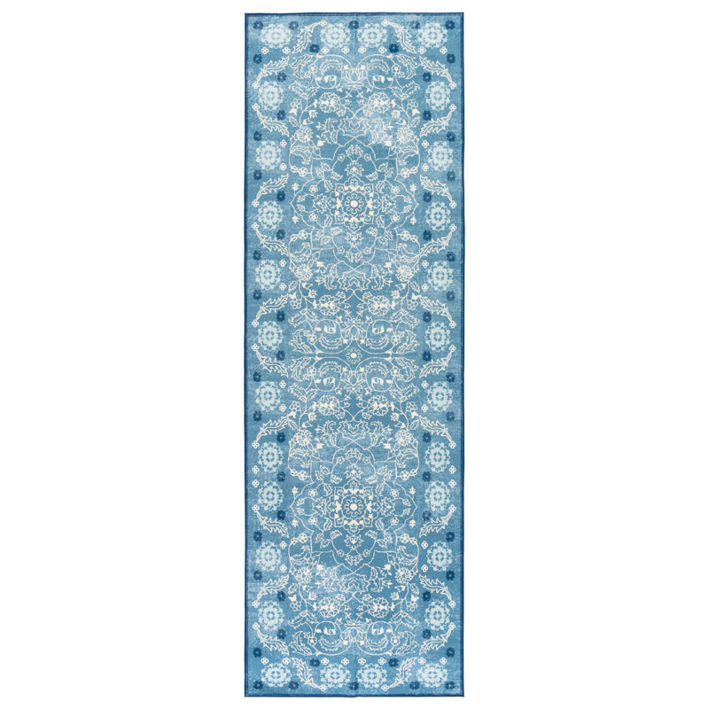 Tapis floral lavable à la machine MSRW 194 Performance, Tapis de couloir 2 pi 6 po x 8 pi