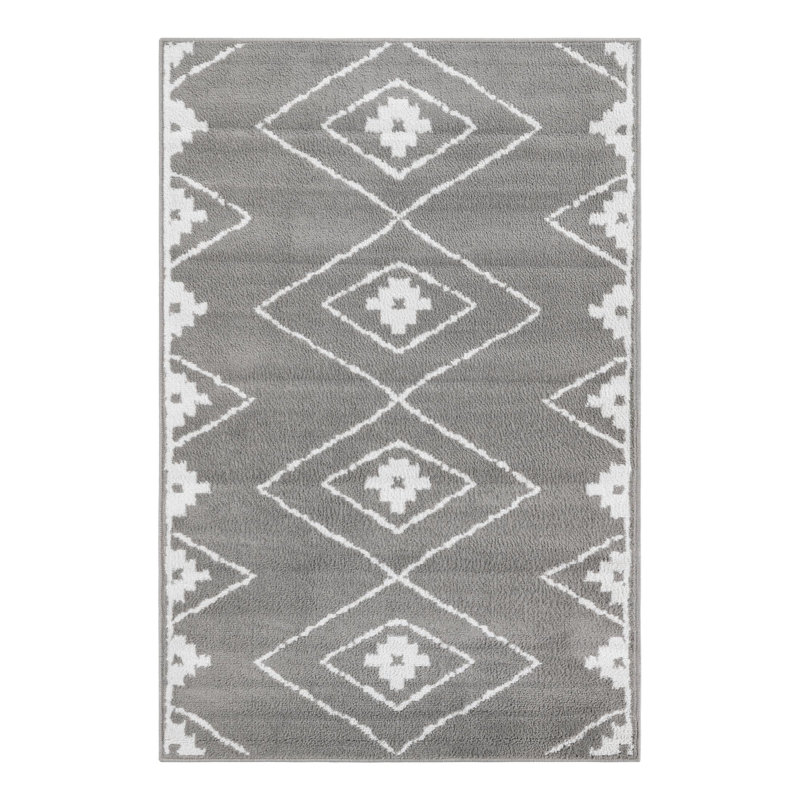 Latitude Run® Vefsna Nikolis Rug Gray, Rectangle 4'1" x 6'1"