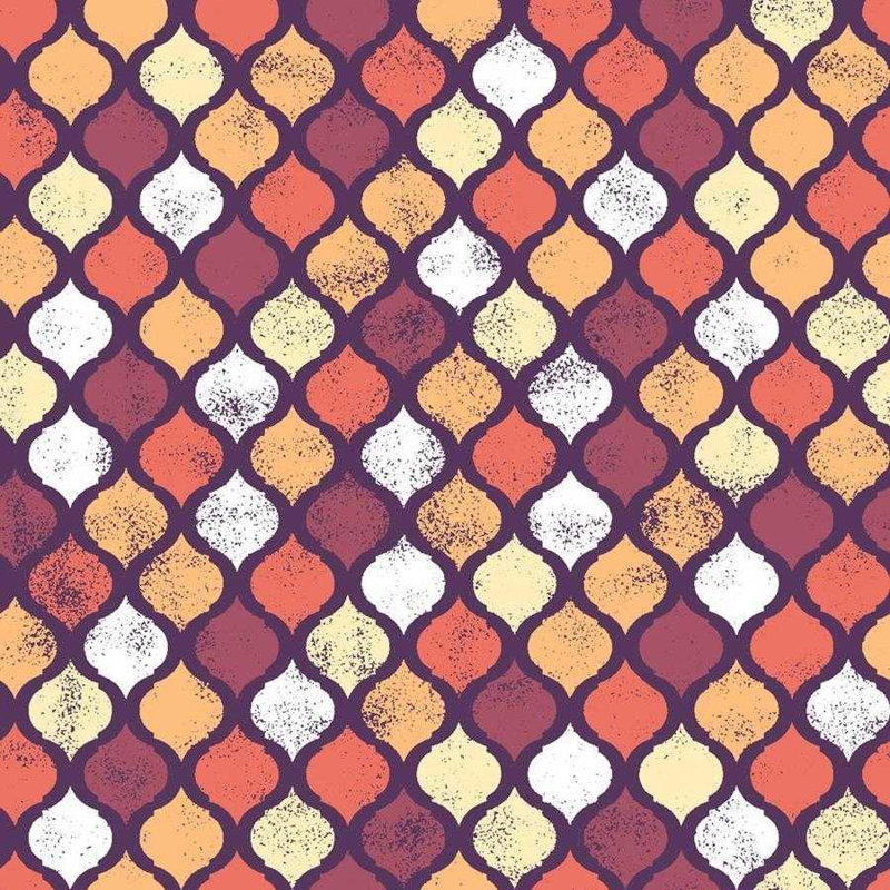 Rouleau de papier peint adhésif doux L 126 po x l 24 po, Brique / jaune / orange