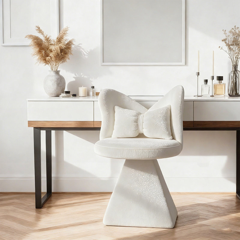 Chaises de salle à manger pivotantes, Blanc