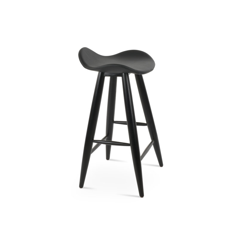 Tabouret Falcon Baba, Tabouret de bar (siège d'une hauteur de 28 po), Wengé, Noir