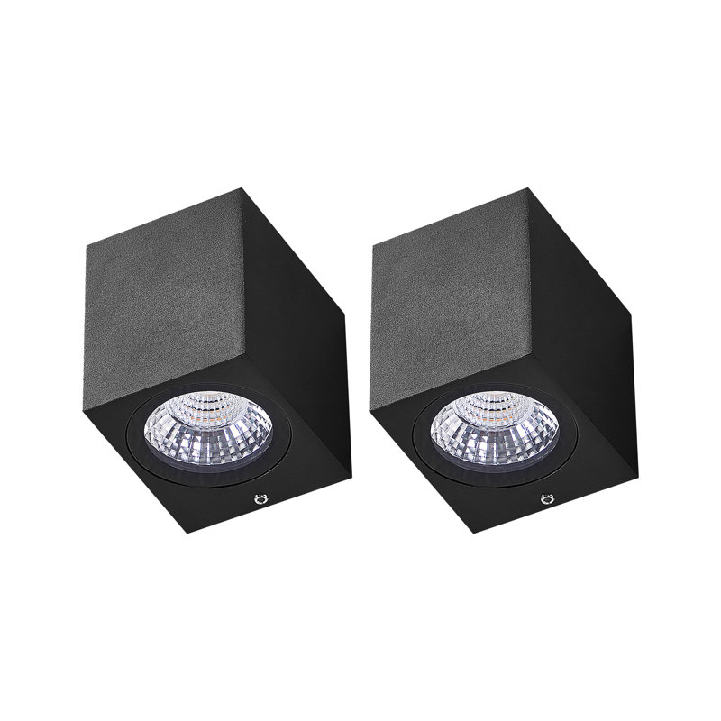 Sagie Satin Black 8cm H Integrated LED Outdoor Sconce