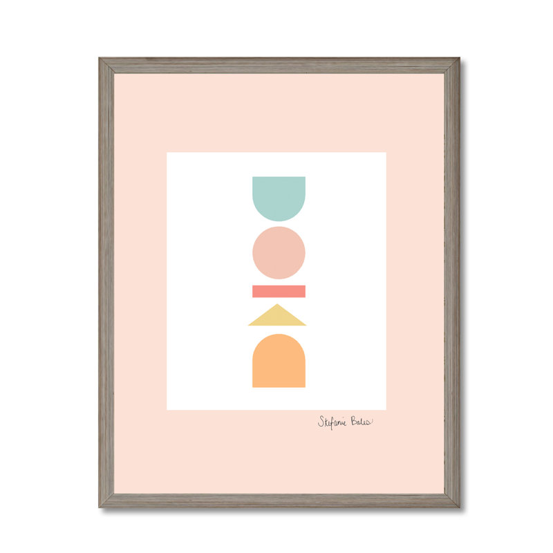 The Shape Of Spring Print by Stefanie Bales, Framed Matted Print, Gray, 48" H x 32" W x 1.125" D