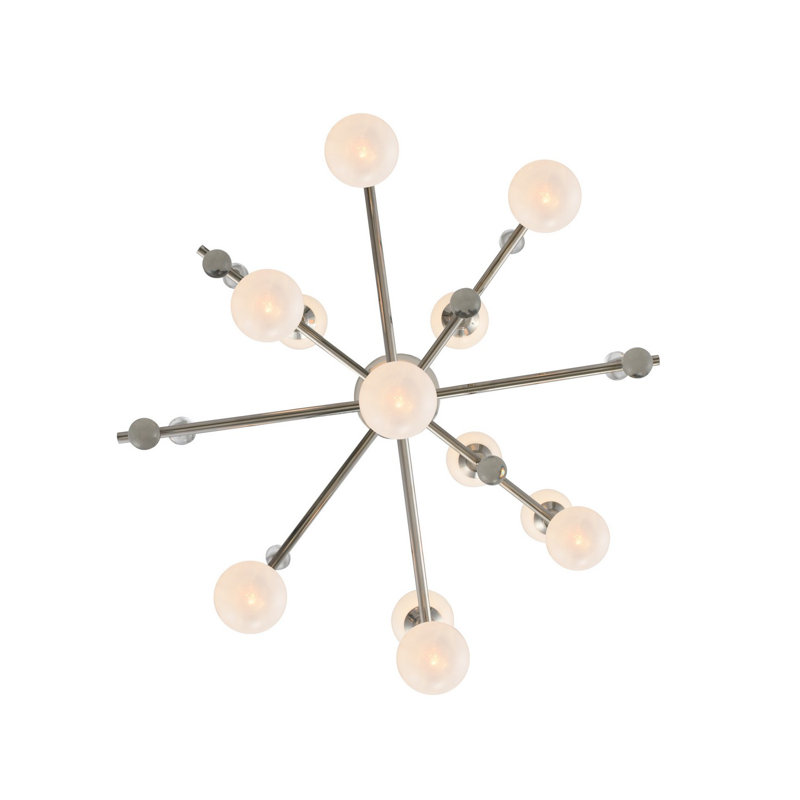 Mercer 12 LT Polished Nickel Chandelier Kalco