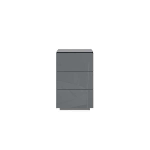41 cm W Steel Bedside Table