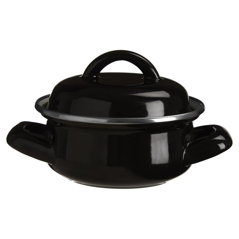 Brambly Cottage Danielburnham 0.4L Aluminum Round Casserole, Black