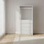 Garde-robe 32 po à quatre tiroirs en bois blanc
