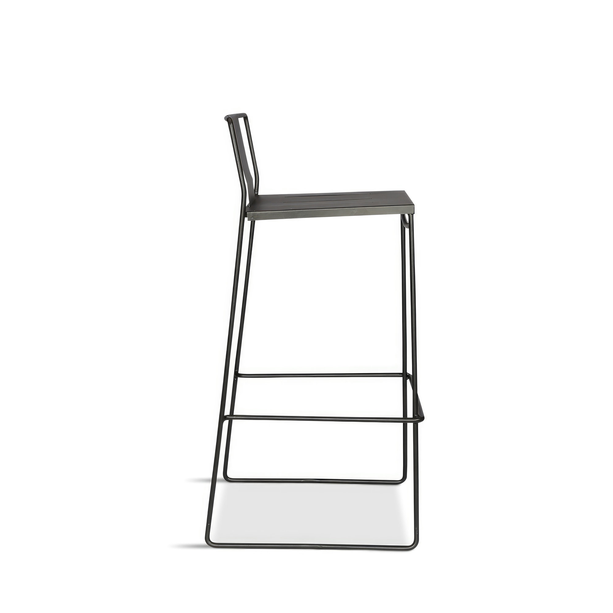 Avers 36.75'' Outdoor Bar Stool, Matte Coal