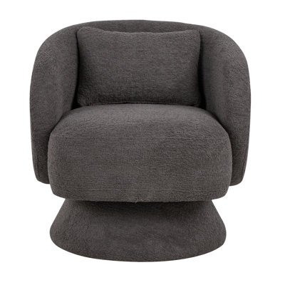 Fauteuil d'appoint pivotant rembourré avec coussin Zara